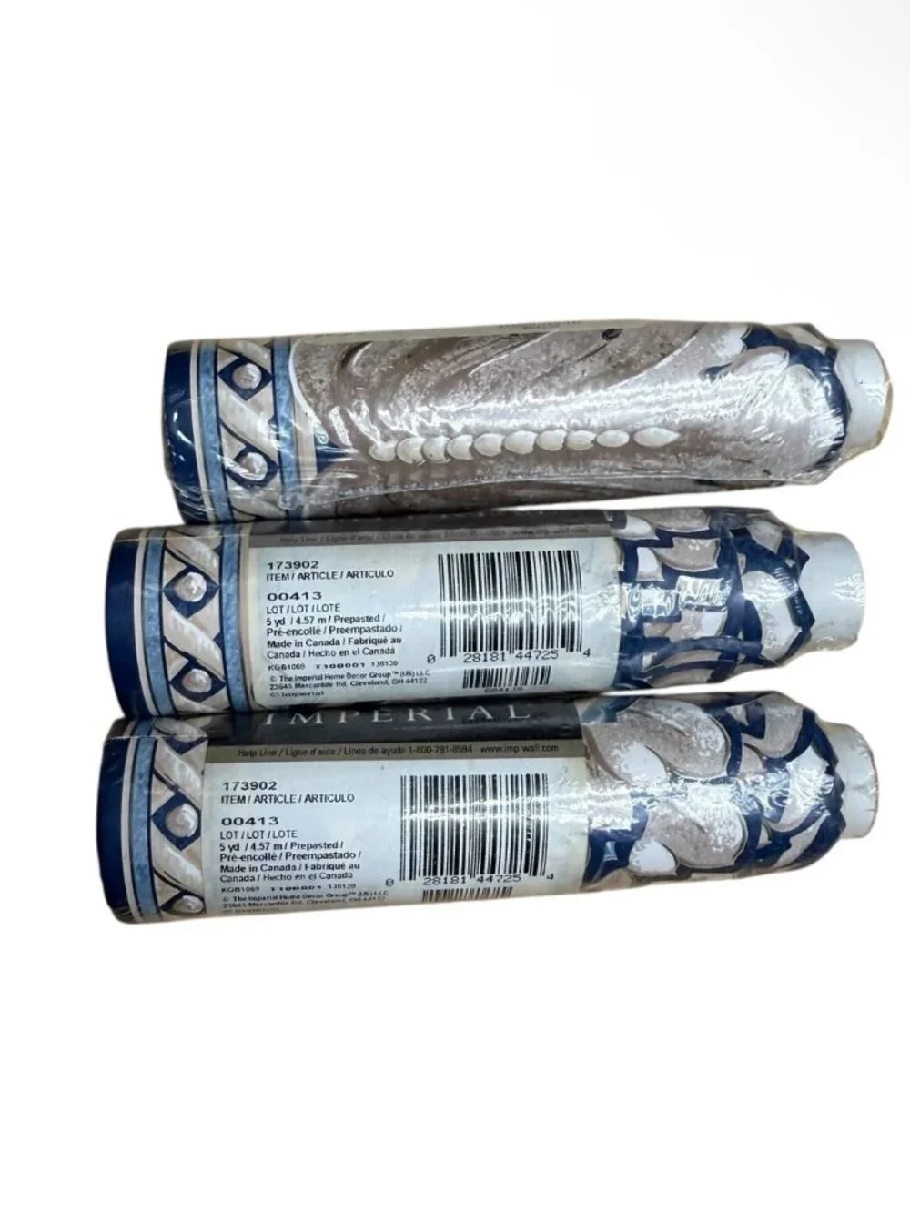 Imperial 3 Rolls Vintage Wallpaper Border Molding Coastal Architecture NEW